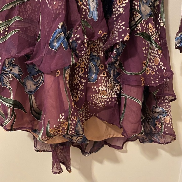 NWT For Love And Lemons Purple Floral Cleo Dress sz XS - Picture 11 of 12